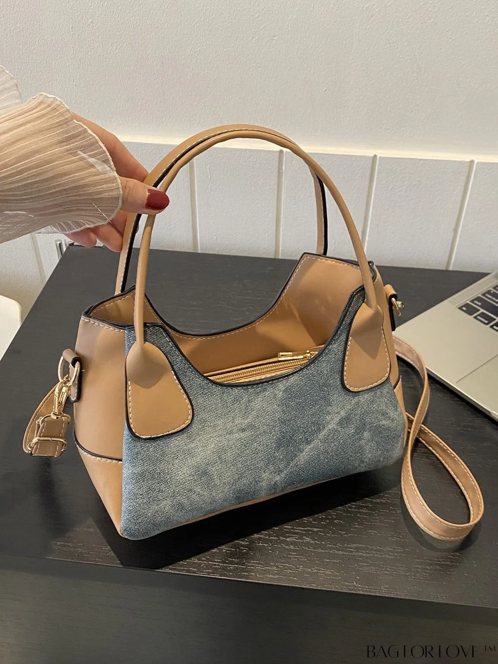 BagForLove - Stylish Minimalist Patchwork Tote Bag for Women - Fashionably Casual