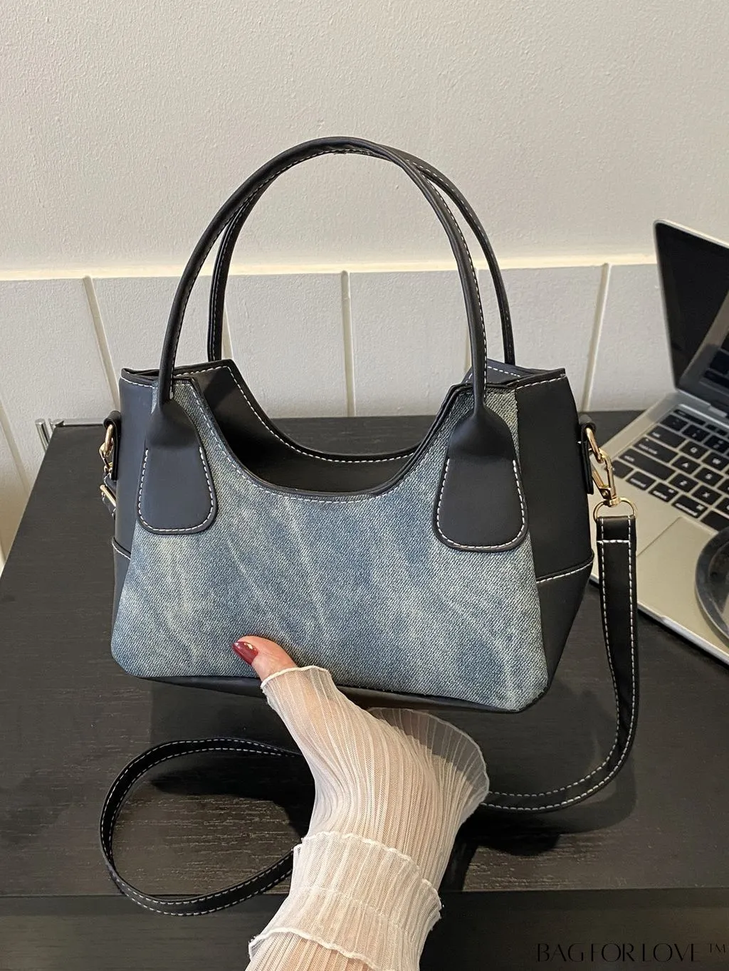 BagForLove - Stylish Minimalist Patchwork Tote Bag for Women - Fashionably Casual