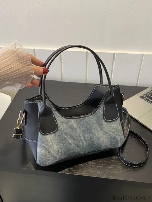 BagForLove - Stylish Minimalist Patchwork Tote Bag for Women - Fashionably Casual