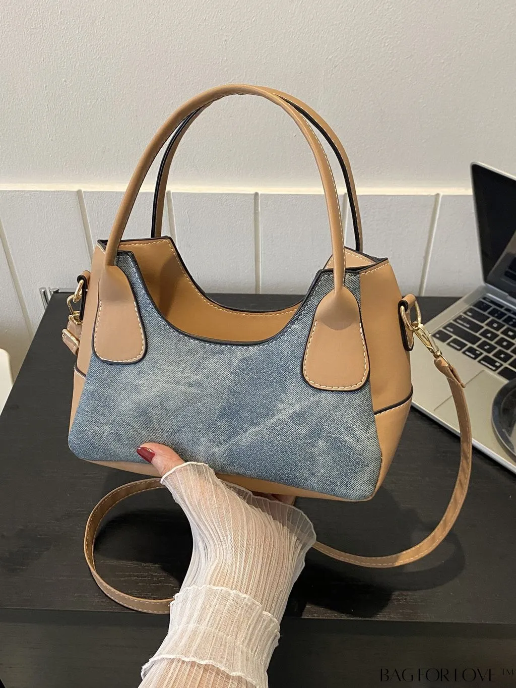 BagForLove - Stylish Minimalist Patchwork Tote Bag for Women - Fashionably Casual