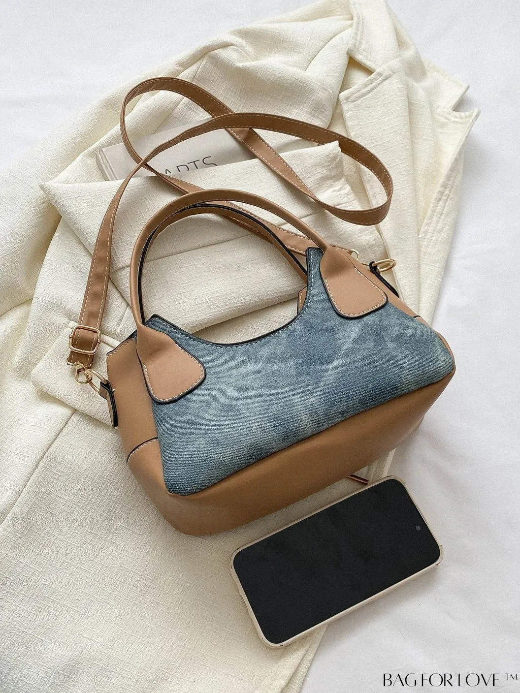 BagForLove - Stylish Minimalist Patchwork Tote Bag for Women - Fashionably Casual