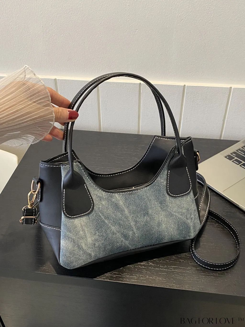 BagForLove - Stylish Minimalist Patchwork Tote Bag for Women - Fashionably Casual