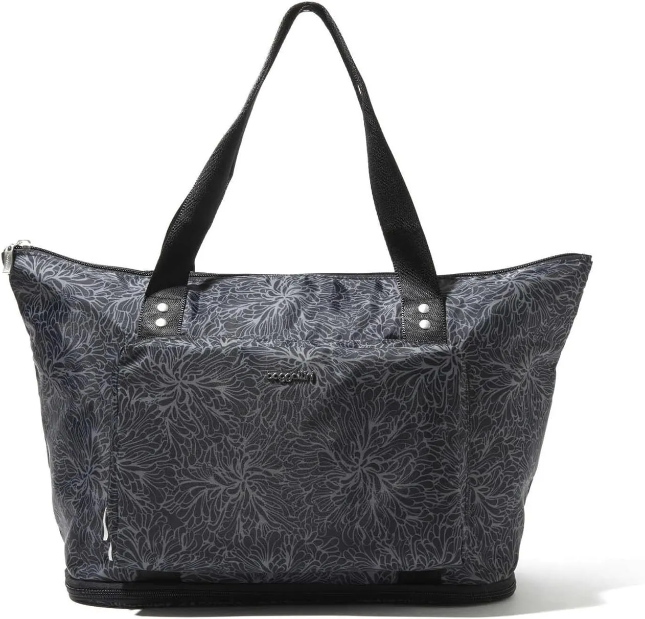 Baggallini Carryall Expandable Lightweight Travel Tote 22" Packable Folding Compact Nylon Washable Weekender w/Luggage Sleeve