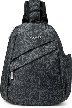 Baggallini Medium Sling Backpack - Lightweight Sling Bag with Convertible Adjustable Shoulder Strap