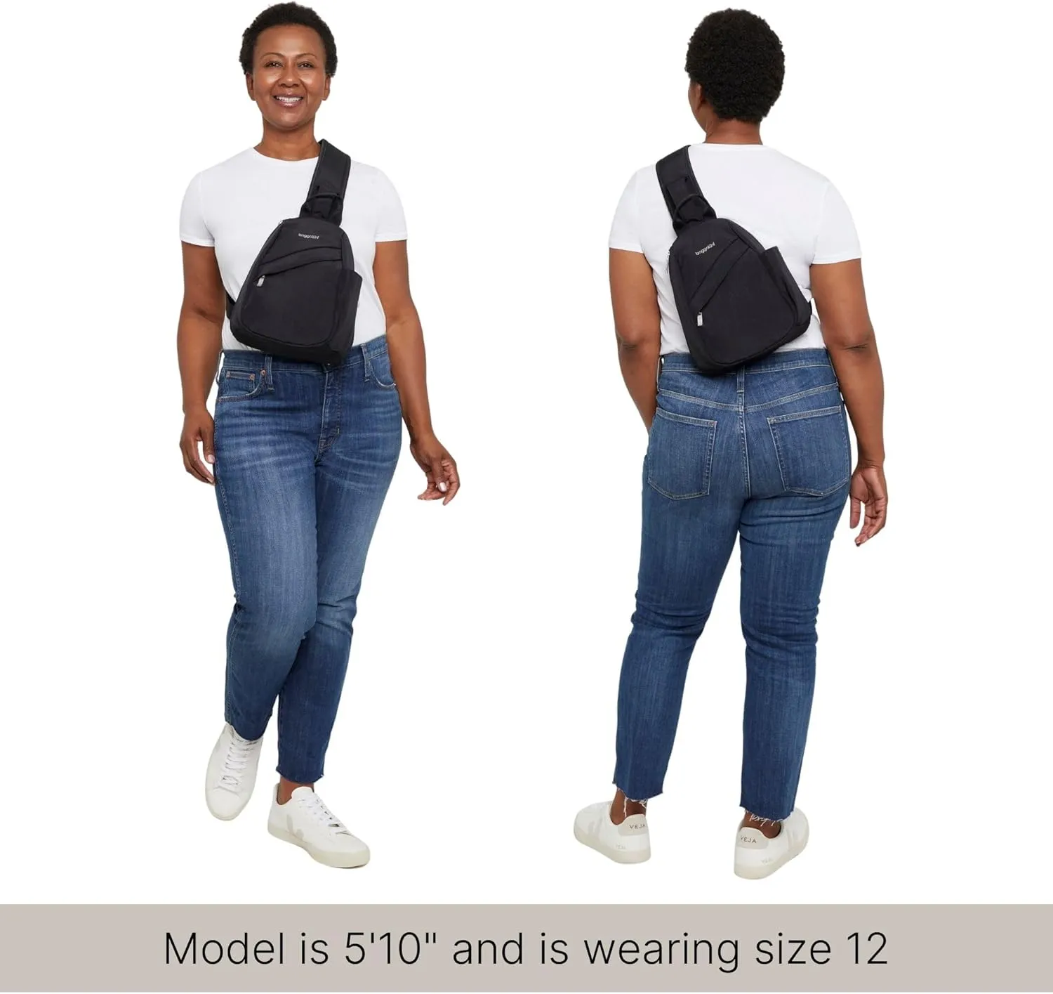 Baggallini Medium Sling Backpack - Lightweight Sling Bag with Convertible Adjustable Shoulder Strap