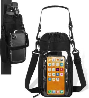 BALAPET Magnetic Gym Bag, Magnetic Bottle Bag Sling Bag, Magnetic Crossbody Gym Bag for Gym with Strap & Phone Pockets for Men Women, Travel, Work, and Sports(black)