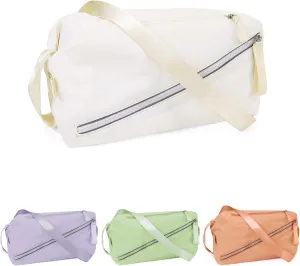 BAPHITY Small Gym Bag for Women Men,Cute Lightweight Duffle Crossbody Weekender Bags,Mini Waterproof Sport Sling Workout 3 in 1 Bags,Suitable for Gym Work Swimming Yoga Fitness Travel - White (8L)