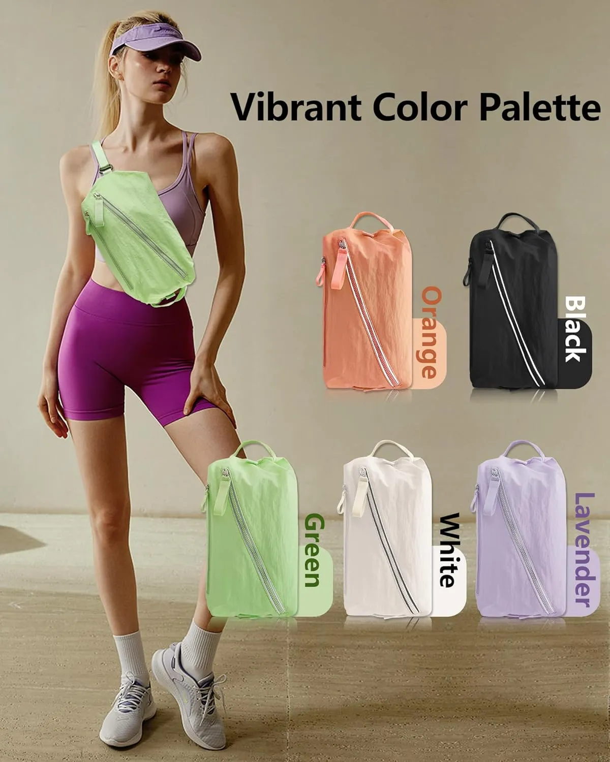 BAPHITY Small Gym Bag for Women Men,Cute Lightweight Duffle Crossbody Weekender Bags,Mini Waterproof Sport Sling Workout 3 in 1 Bags,Suitable for Gym Work Swimming Yoga Fitness Travel - White (8L)