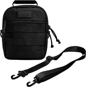 BARRERA warriors- Mini Crossbody bag for men, travel side bag, Handbag Adjustable Bag, Sling bag for men, tactical Shoulder bag, tactical molle pouch, travel cross body (Black).