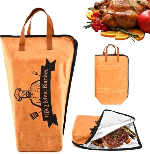 BBQ Blanket for Resting Meat, Smoker Grilling Meat Insulated Resting Bag, Reusable Insulated Cover for Smoking Large Brisket, Beef, Pork Shoulders & Turkeys