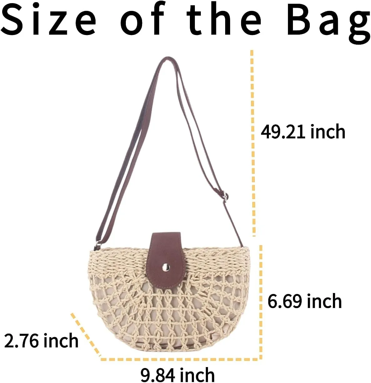 Beach Crochet Bag for Women, Aesthetic Hobo Mesh Woven Tote Simple Modern Trendy Bags for Summer Vacation Picnic Travel