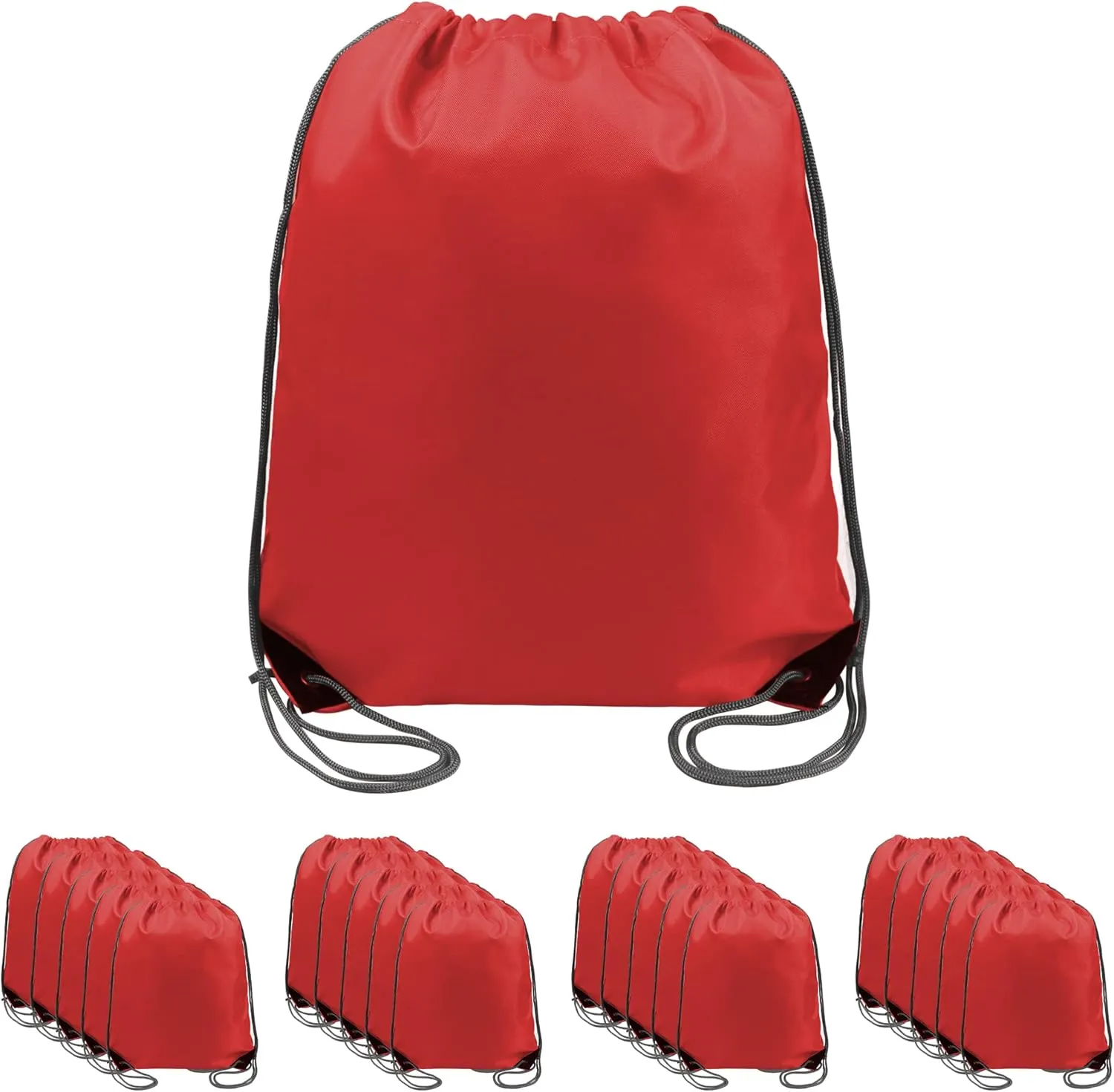 BeeGreen Drawstring Backpack Bags 20,30,50 Packs Reflective String Bags for Gym Sport Trip Cinch Sack DIY for Women Men