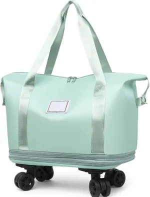 Beente Travel Bag with Wheels, 2025 New Large Capacity Travel Bag - Universal Wheel Removable, Foldie Travel Bags Expandable (Green)