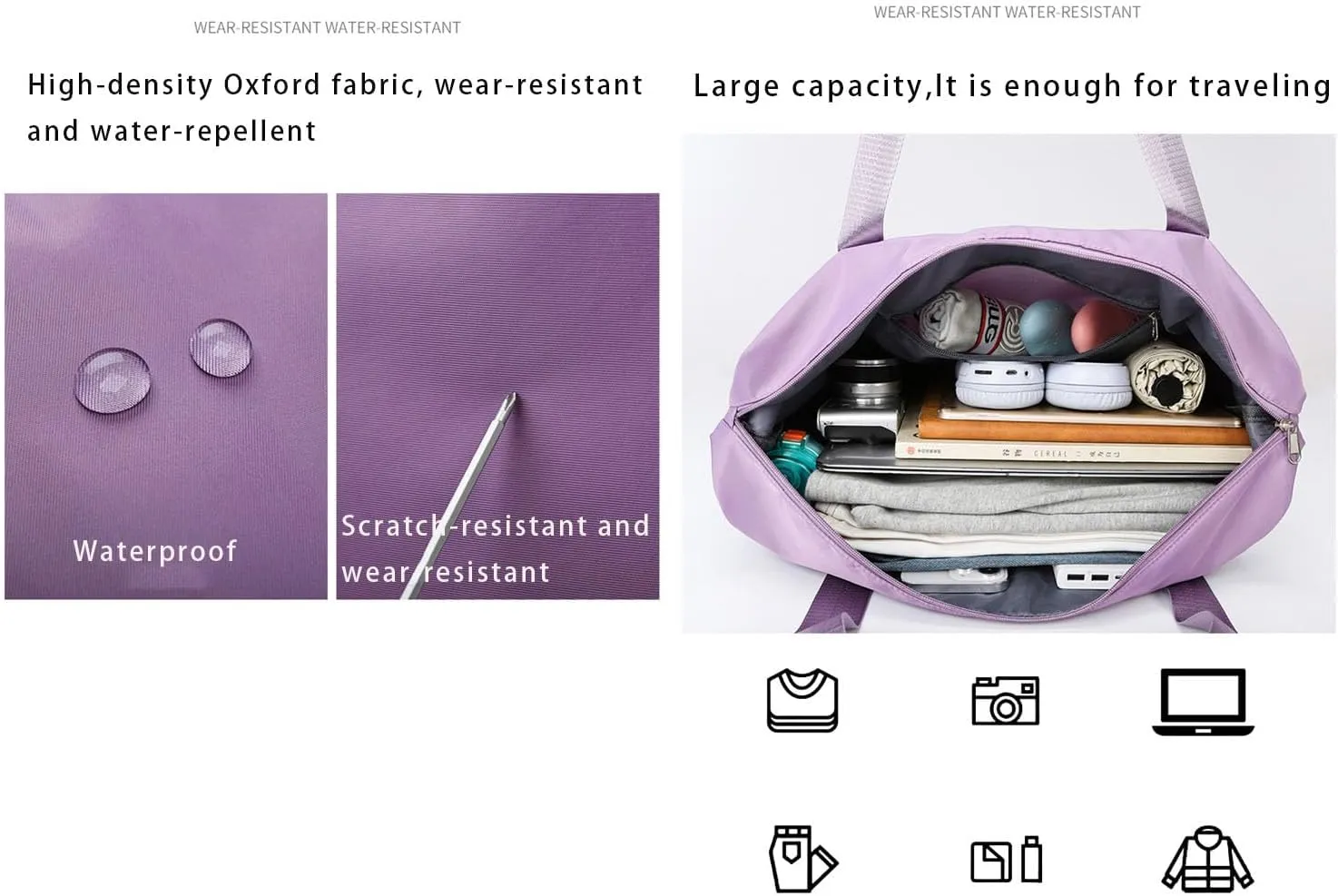 Beente Travel Bag With Wheels - Large Capacity Travel Bag - Universal Wheel Removable, Expandable Foldable, Weekend Bag For Travel For Camping, Business Travel (1, pink, 22.4inx8.6inx26in)