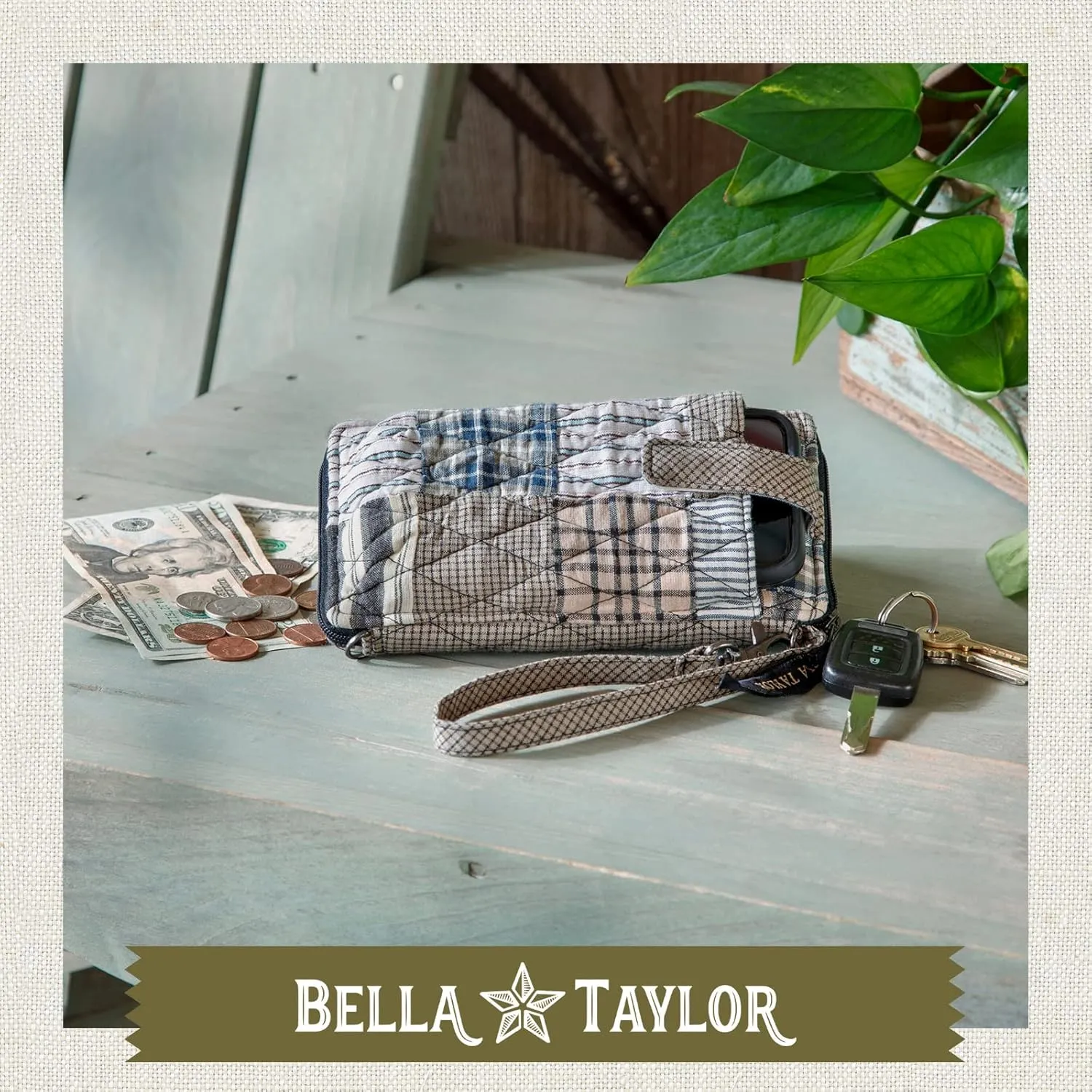 Bella Taylor Cell Phone Wristlet Wallet for Women with Smartphone Pocket and RFID Protection