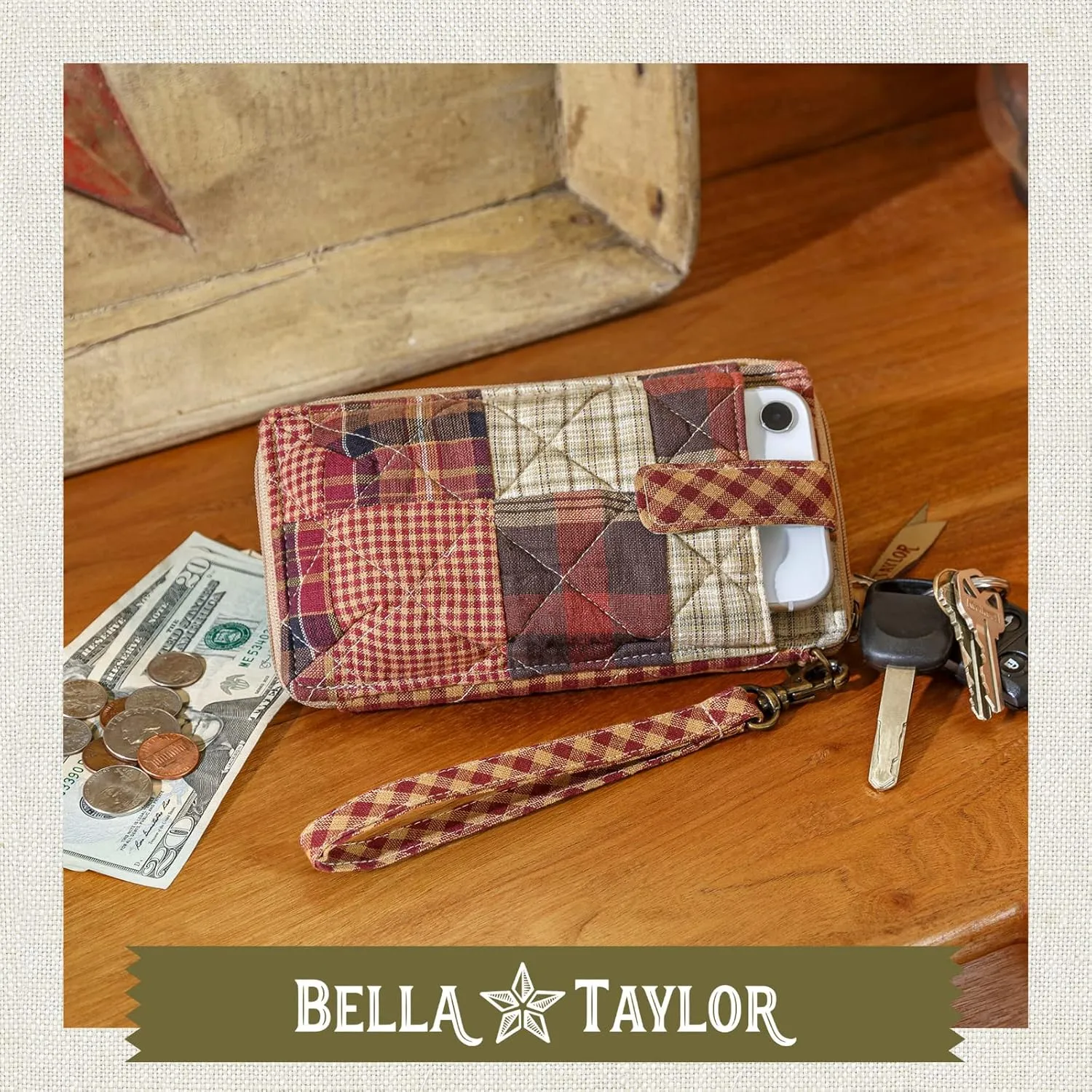 Bella Taylor Cell Phone Wristlet Wallet for Women with Smartphone Pocket and RFID Protection