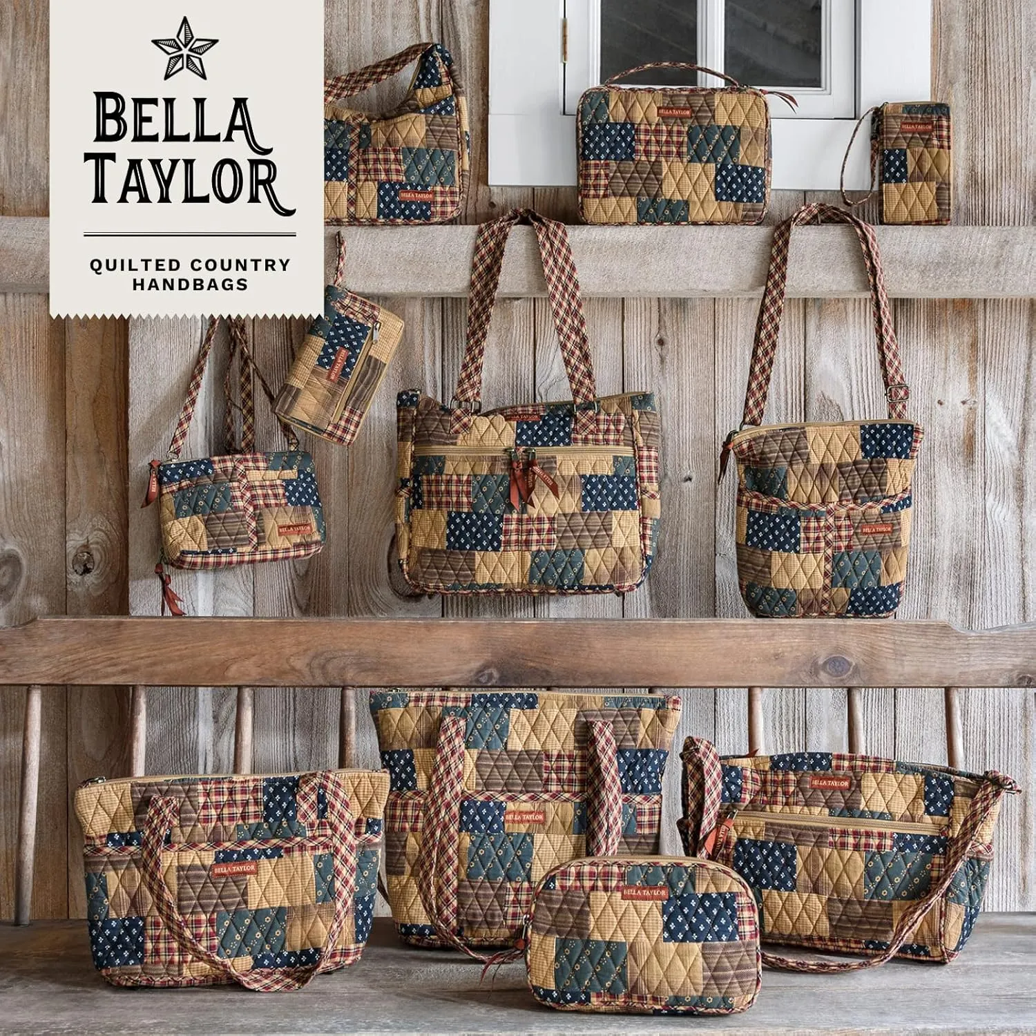 Bella Taylor Everyday Tote | Lightweight Quilted Fabric Handbags for Women