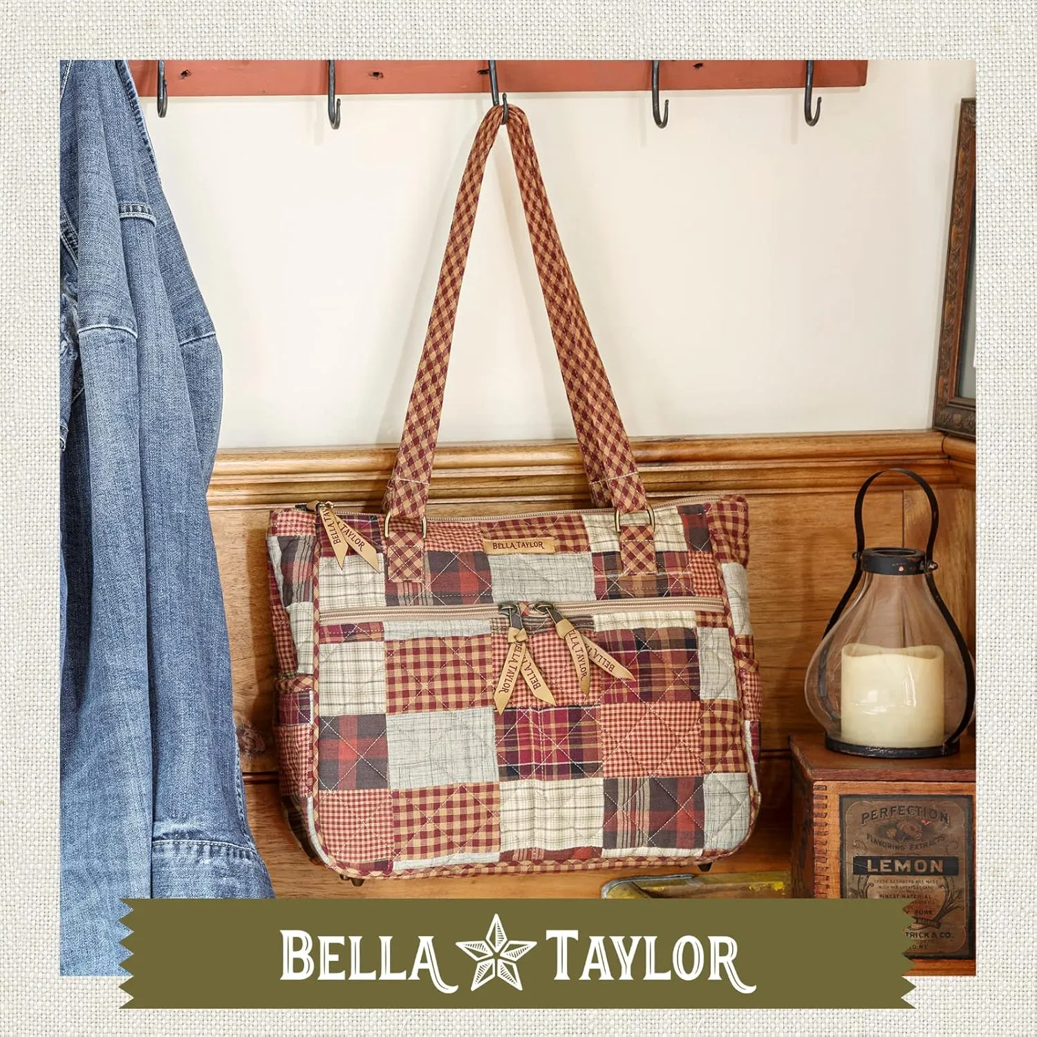Bella Taylor Everyday Tote | Lightweight Quilted Fabric Handbags for Women