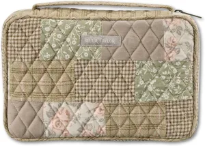Bella Taylor Small Bible Cover for Women - Quilted Cotton Bible Case for 6 x 9 inch Books - Cameo Rose Patchwork