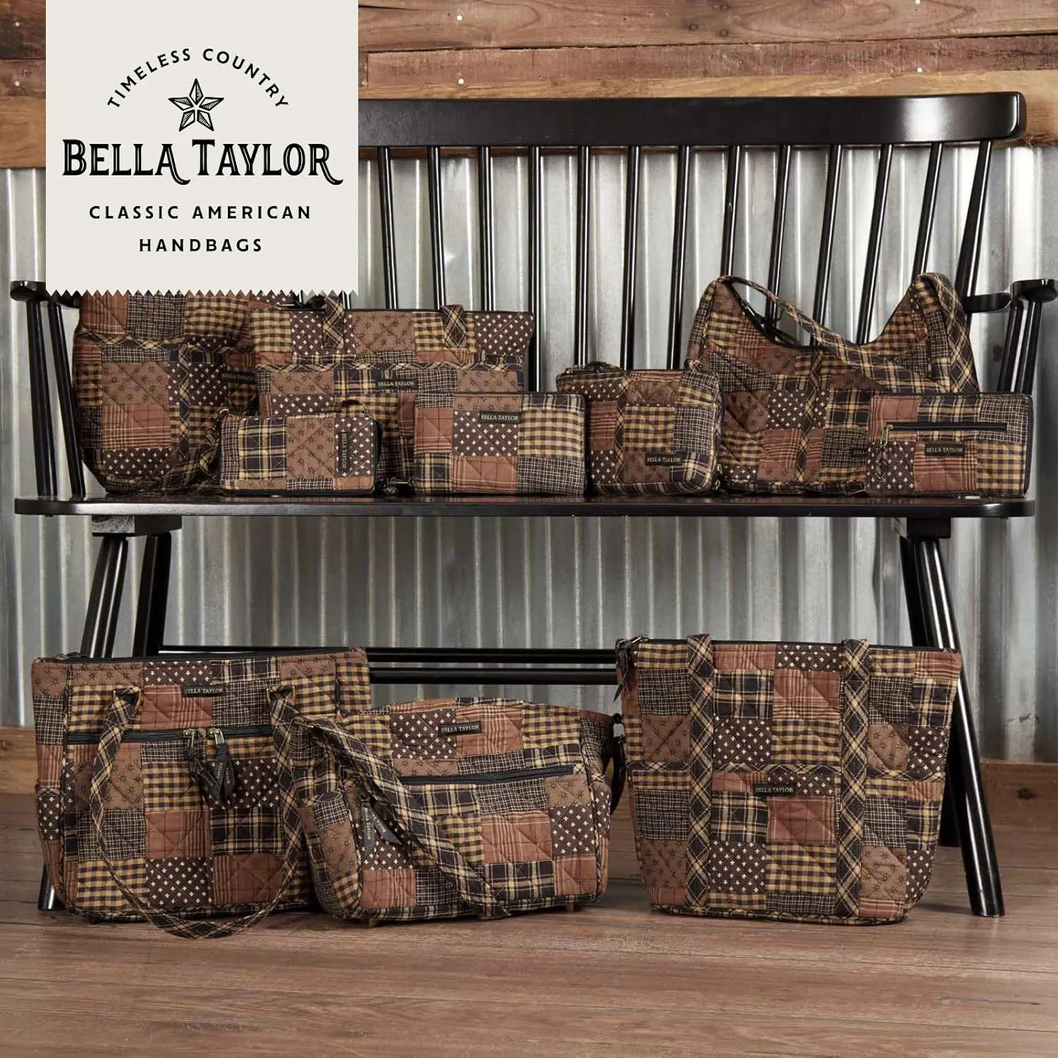 Bella Taylor Small Bible Cover for Women - Quilted Cotton Bible Case for 6 x 9 inch Books - Ironstone