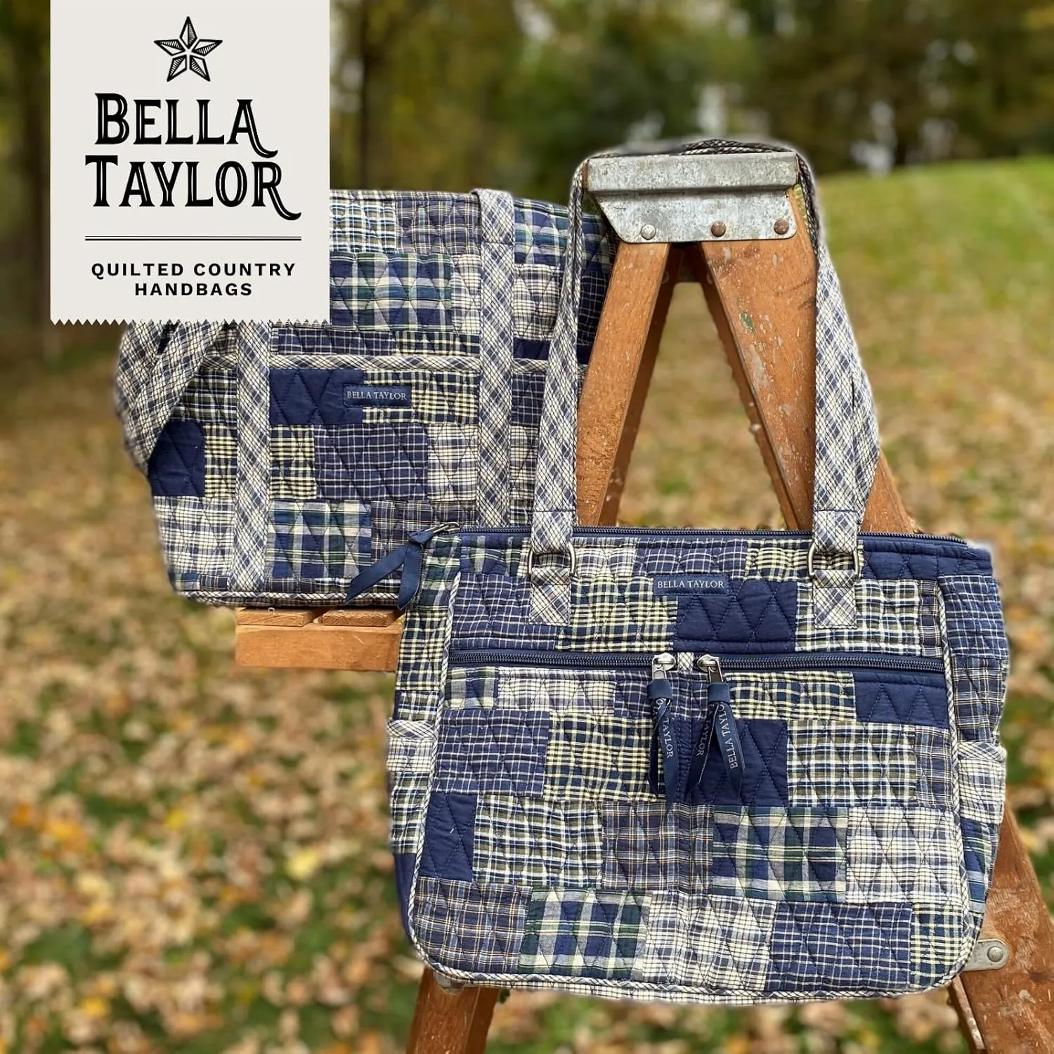 Bella Taylor Small Tote | Lightweight Quilted Fabric Purses for Women