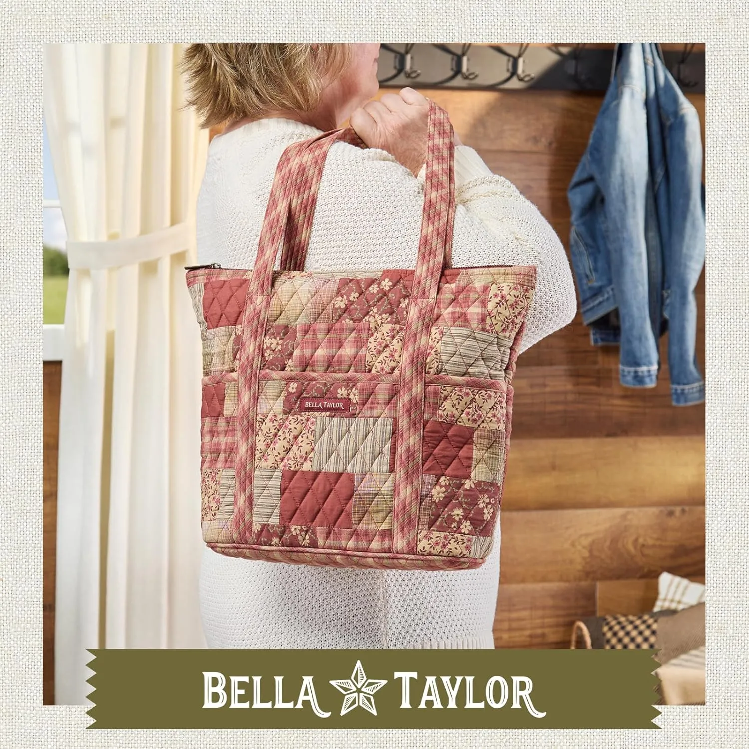 Bella Taylor Stride Tote | Lightweight Quilted Fabric Handbags for Women