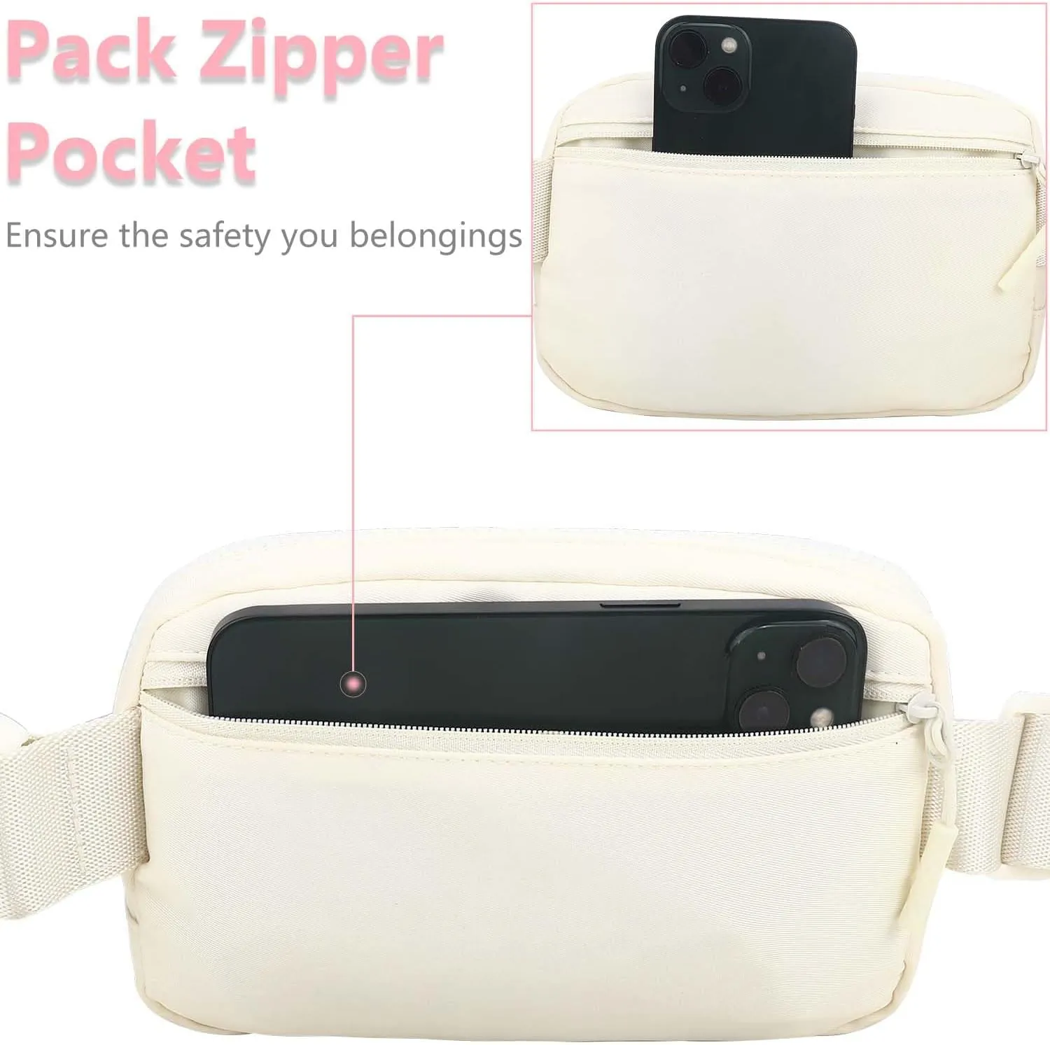 Belt Bag Fanny Pack for Teen Girl Women - Girls Fanny Pack Ages 8-12 Teen Birthday Gifts Small Waist Packs Trendy Kids Fanny Pack M