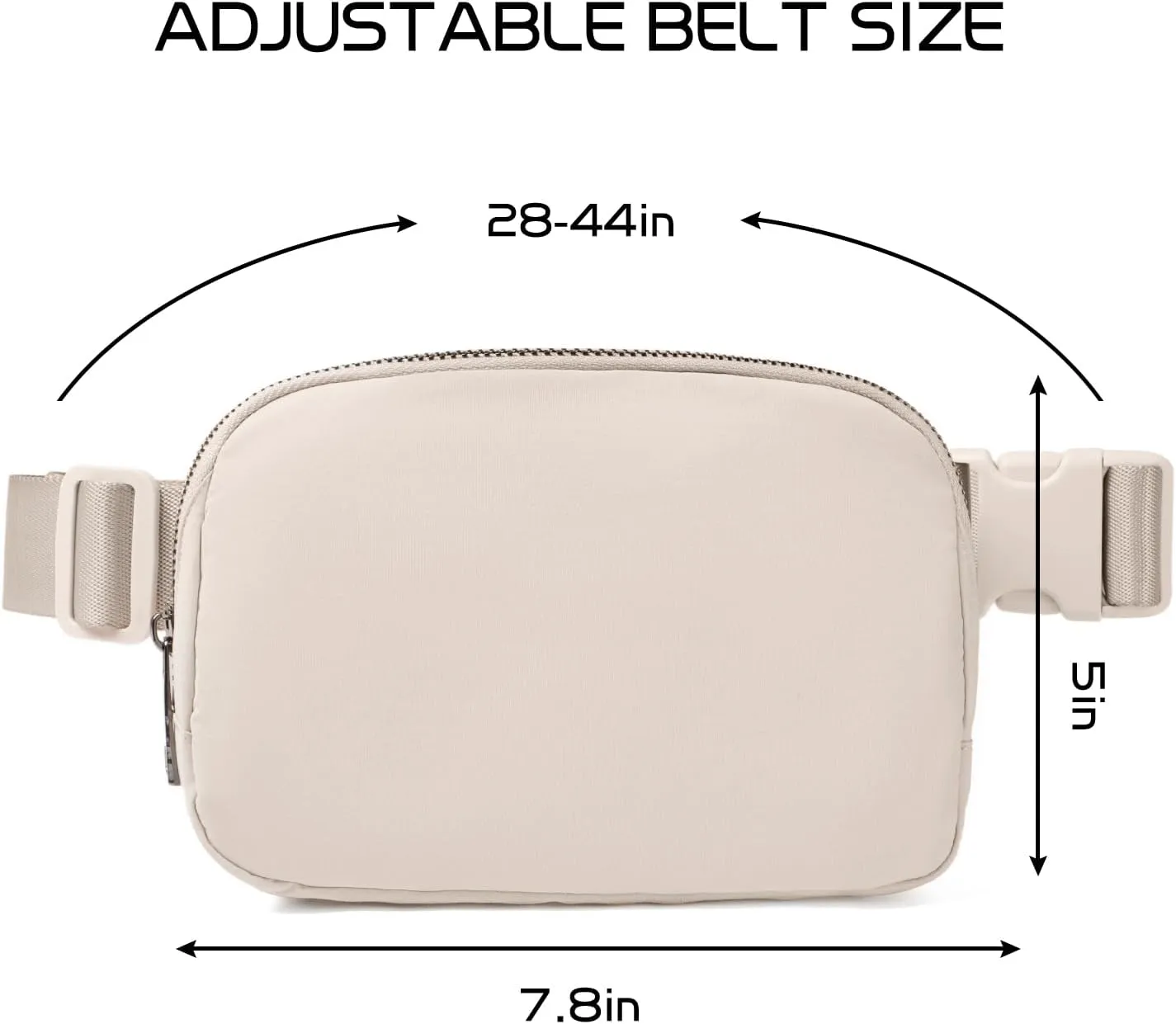 Belt Bag for Women Fanny Pack Crossbody Bags for Women Fashion Waist Packs with Adjustable Strap Gifts for Teen Girls Women Men (Beige)