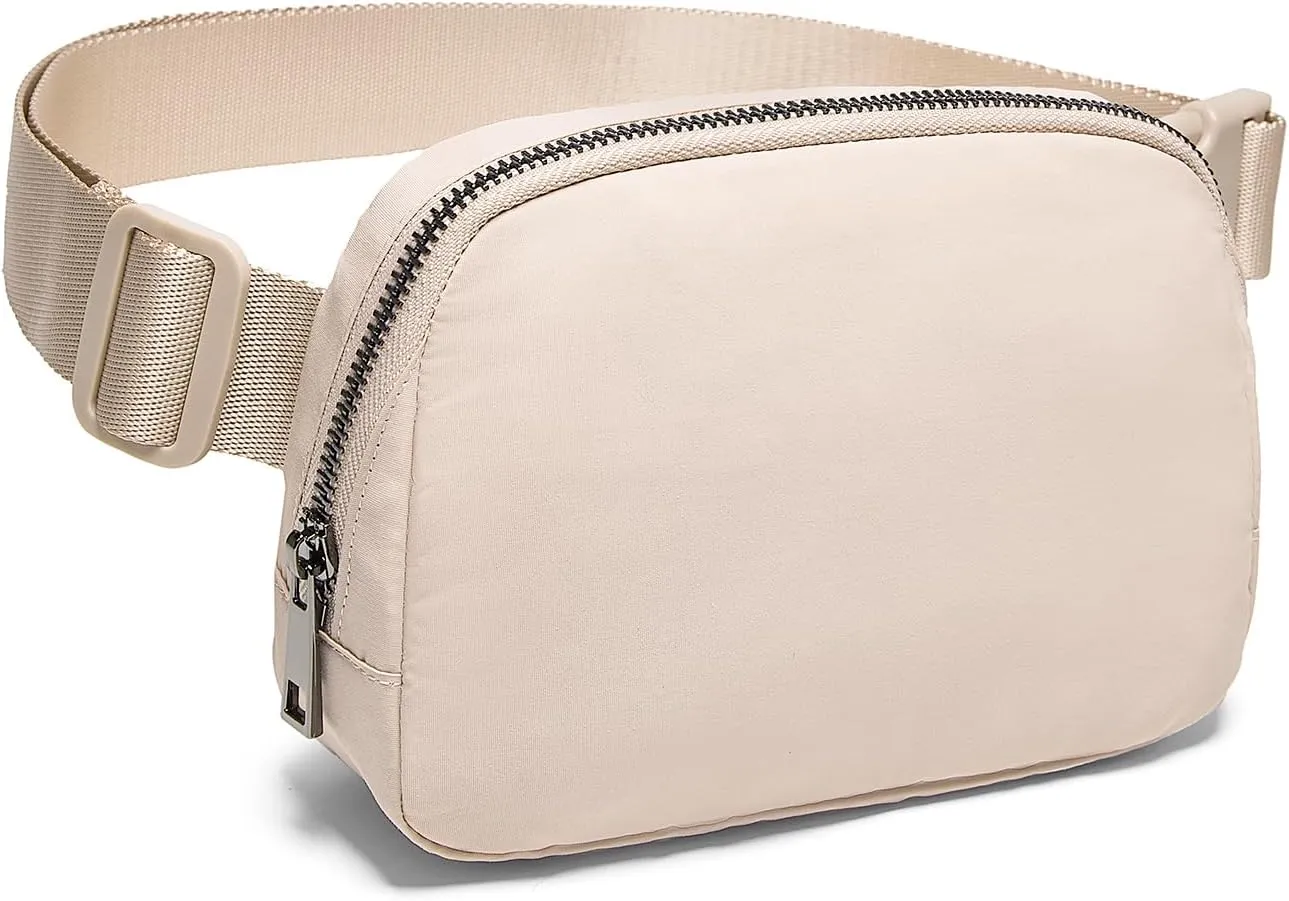 Belt Bag for Women Fanny Pack Crossbody Bags for Women Fashion Waist Packs with Adjustable Strap Gifts for Teen Girls Women Men (Beige)