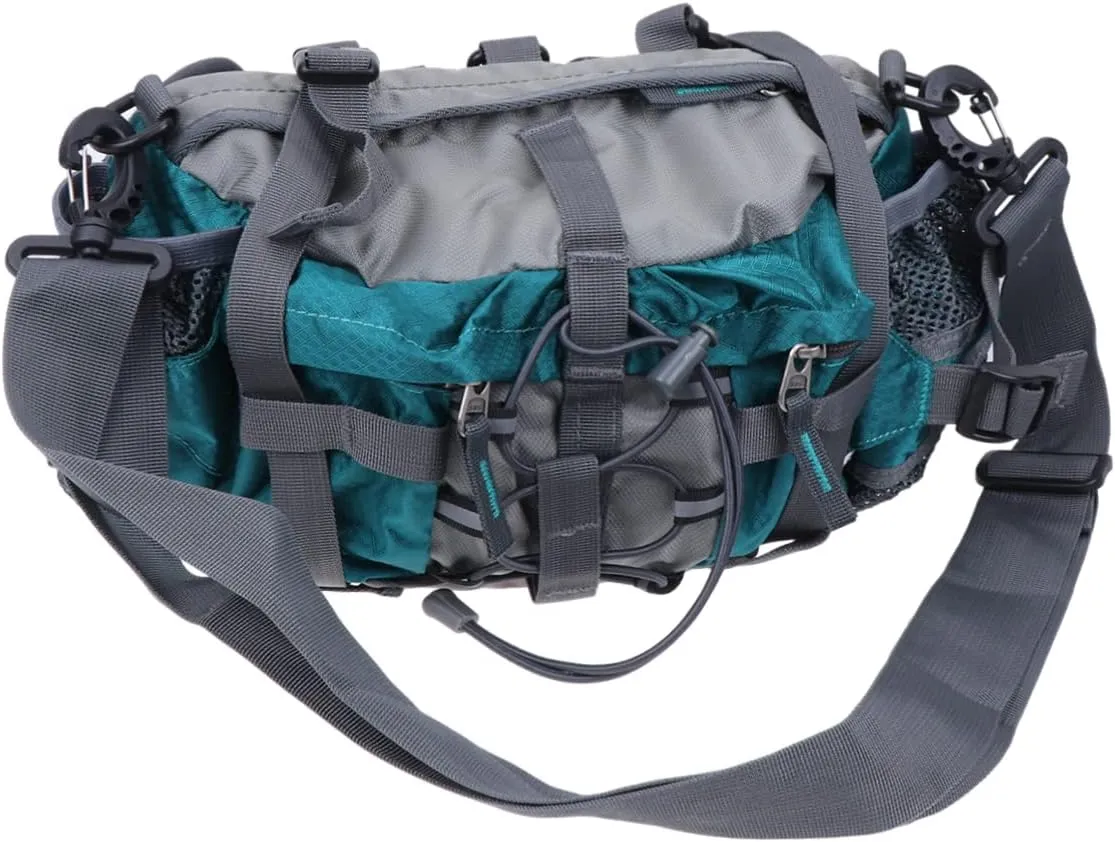 BESPORTBLE Waterproof Sports Bag Running Pocket Waist Pouch for Workout Hiking Travel Waterproof Waist Pack Reflective Stripes (malachite)