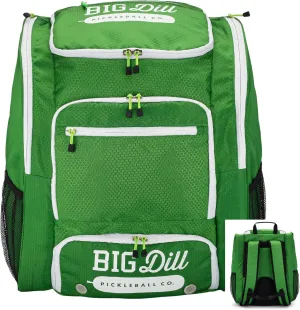 Big Dill Pickleball Backpack | Large Pickleball Bag with Shoe Compartment for 8  Paddles & Accessories, Insulated Pocket