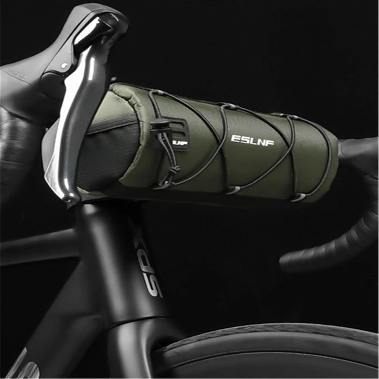 Bike Handlebar Bag Small Bicycle Handle Bar Bag Handy Front Bike Bags Handlebar Storage Pouch Pack with Shoulder Strap Little Mountain Road Bike Barrel Bag