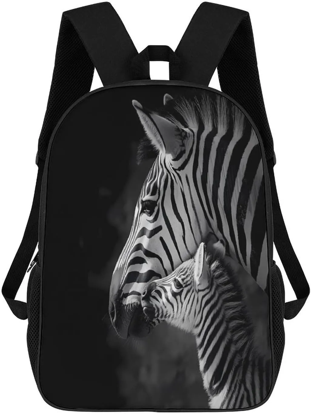 Black And White African Wildlife Zebra Travel Backpack 17 Inch Laptop Bag Carry On Backpack Casual Daypack for Weekender Business Hiking