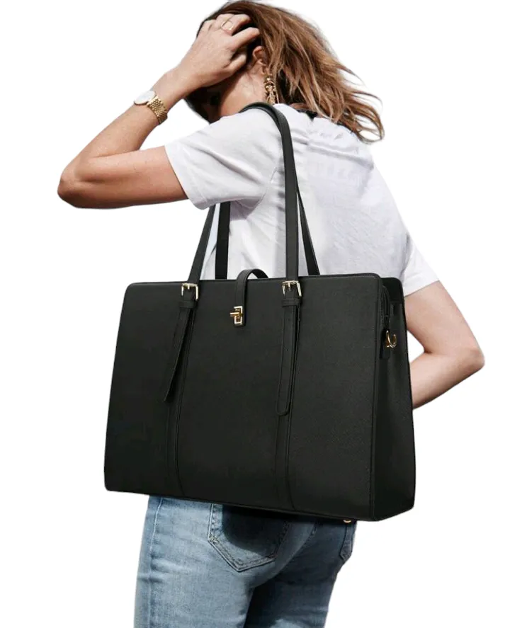 Black Minimalist Large Capacity Tote Bag