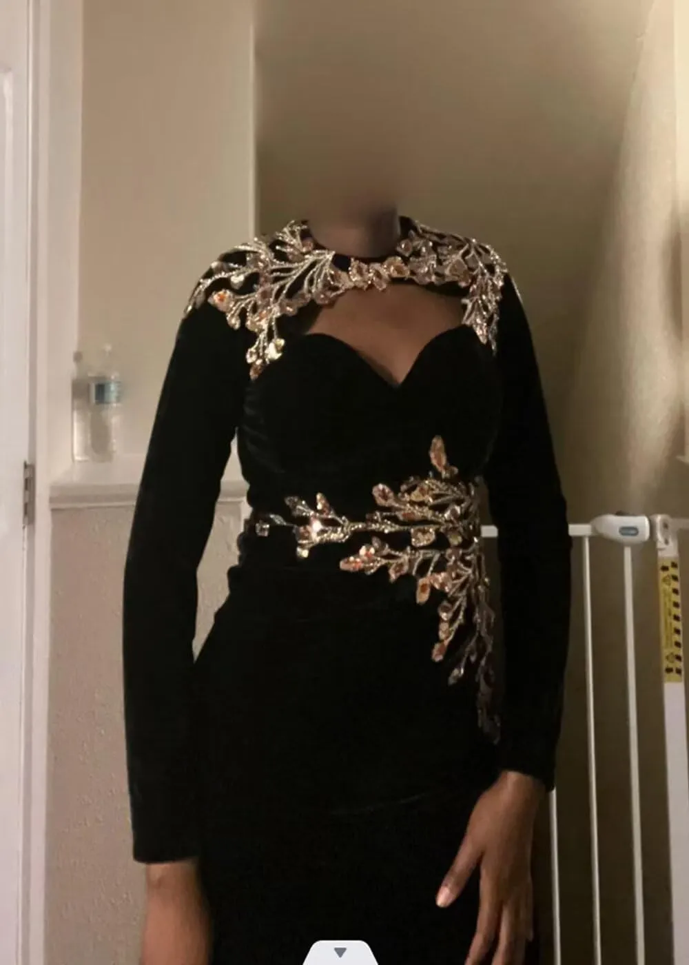 Black Velour Mermaid Prom Dresses Pretty Appliques Flowers Beaded ASO EBI Party Evening Gowns