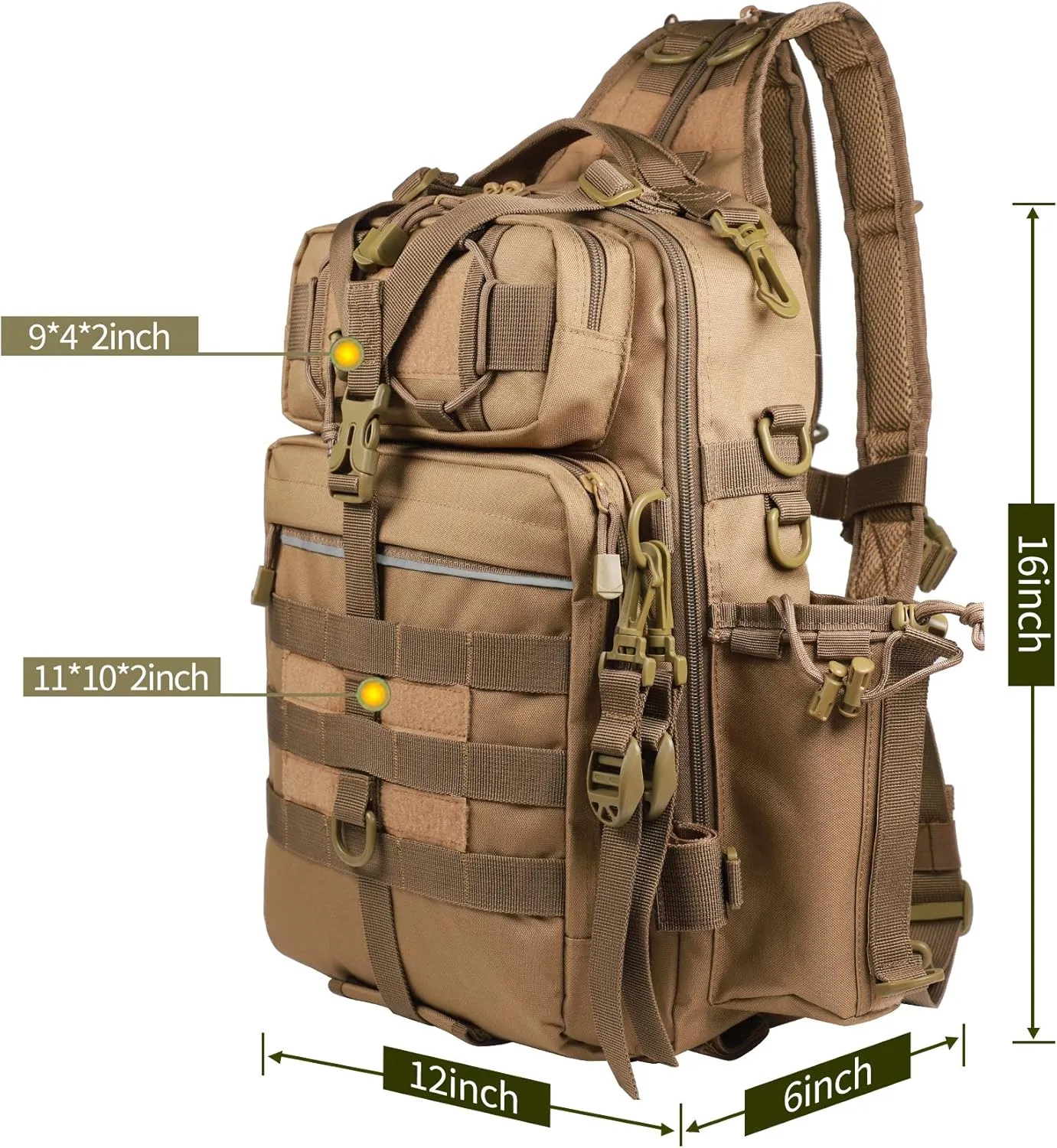 BLISSWILL Outdoor Tackle Bag - Large Water-Resistant Fishing Backpack