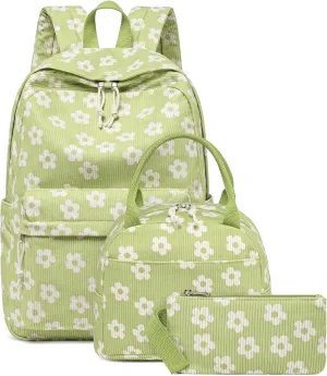Bluboon School Backpack Teens Girls Boys Kids School Book Bags with Lunch Box Pencil Bag