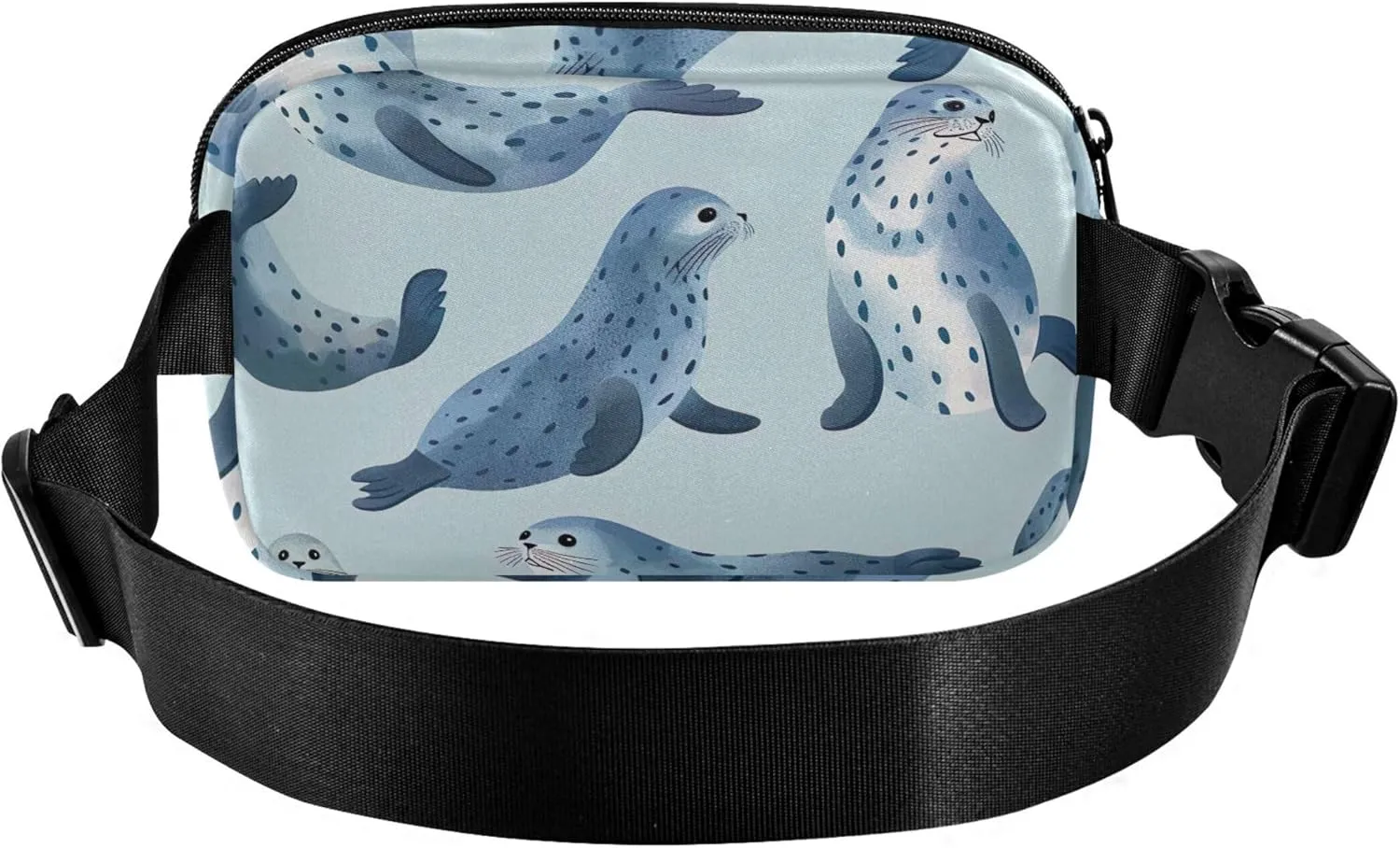 Blue Seal Ocean Print Womens Fanny Pack Waterproof Belt Bag Hip Pack Bright Crossbody Waist Purse