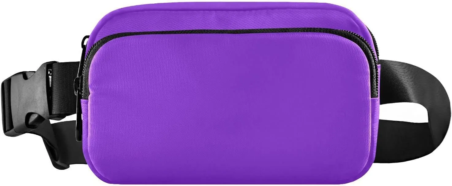 Blue Violet Fanny Packs for Women Men, Crossbody Bags Fashionable Running Waist Packs with Adjustable Strap for Traveling Blue Violet