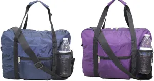 Boardingblue 2-PC 18" Duffel Bag Free Personal Item Under Seat Bag for AA, Spirit, Frontier Airlines (Purple & Navy)