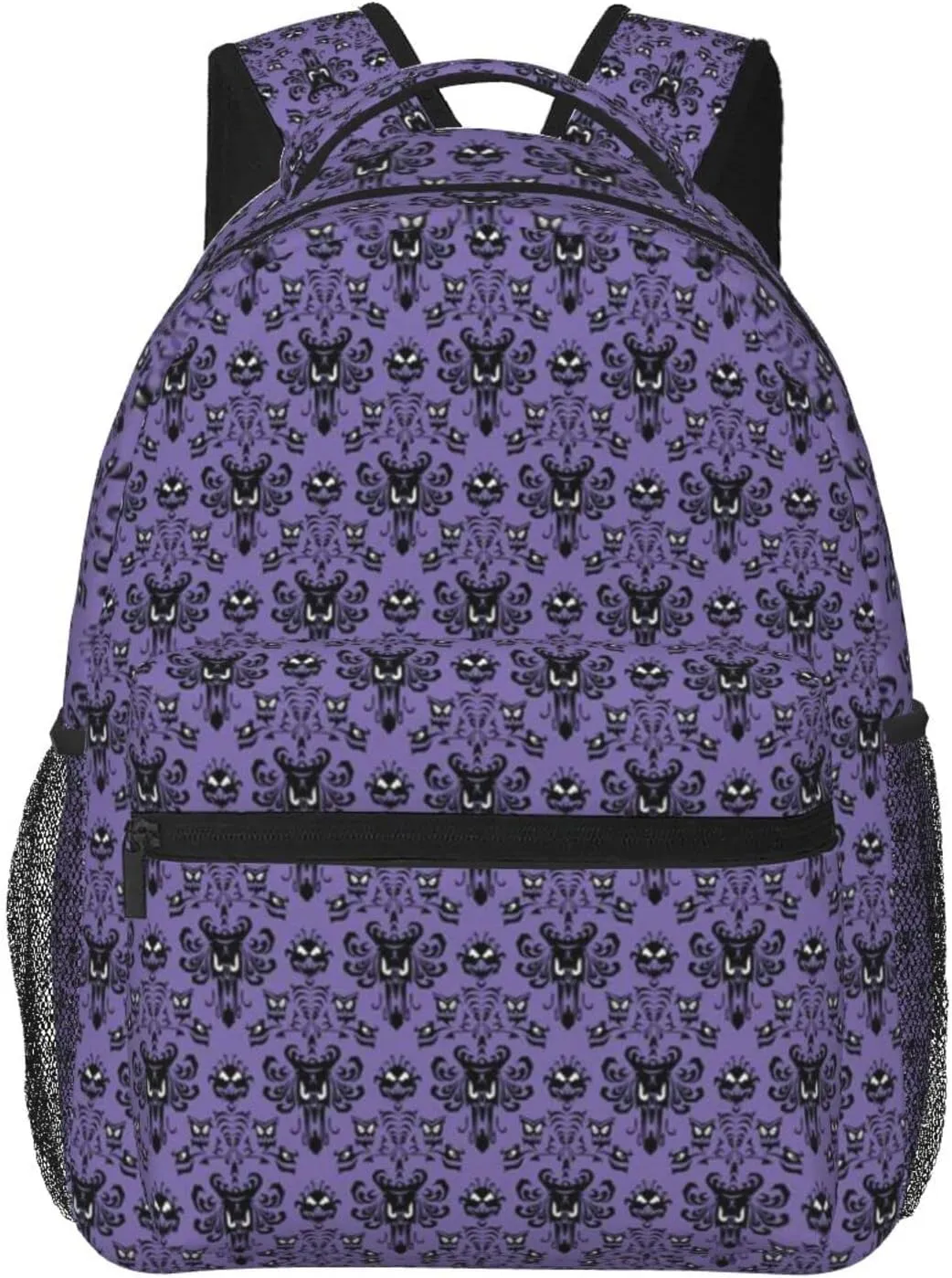 BONDIJ Haunted Mansion Unisex Large Backpack Lightweight Canvas Bag Cute Travel Backpacks