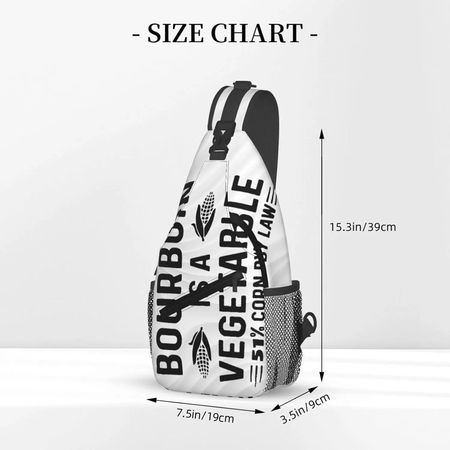 Bourbon Is A Vegetable 51% Corn By Law Crossbody Backpack For Men Women Sling Shoulder Dachshunds Dog Chest Bag Lightweight One Strap Multipurpose Travel Hiking Daypack