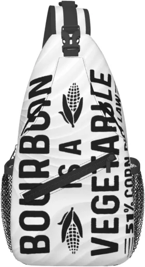 Bourbon Is A Vegetable 51% Corn By Law Crossbody Backpack For Men Women Sling Shoulder Dachshunds Dog Chest Bag Lightweight One Strap Multipurpose Travel Hiking Daypack