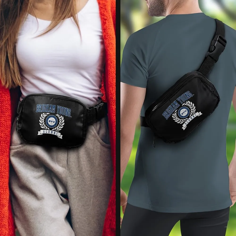 Brigham Young University Alumni Seal Belt Bag, Crossbody Fanny Pack for Women and Men, Adjustable