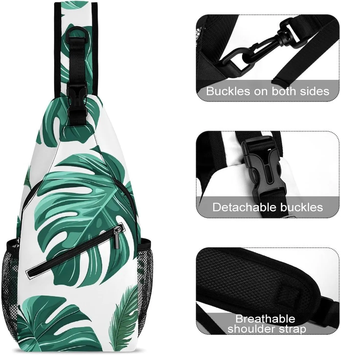 Bright Light Yellow Sling Bag Lightweight Crossbody Chest Pack Travel Shoulder Bag with Adjustable Strap