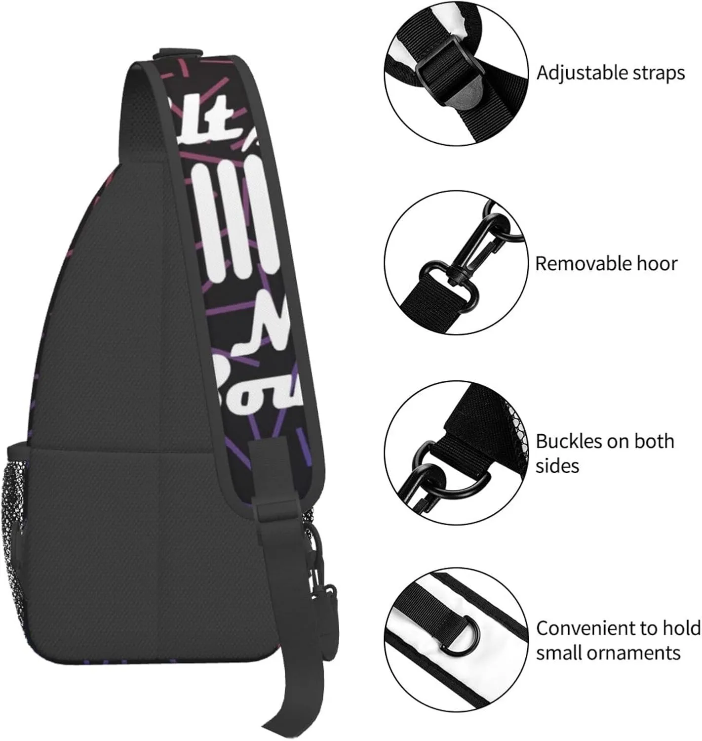 Built Not Bought Small Crossbody Backpack Sling Bag For Men Women Mini One Shoulder Chest Bags Gym Sport Travel Hiking Daypack