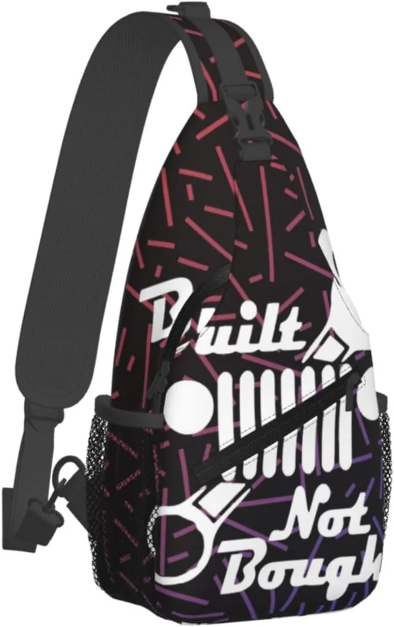 Built Not Bought Small Crossbody Backpack Sling Bag For Men Women Mini One Shoulder Chest Bags Gym Sport Travel Hiking Daypack