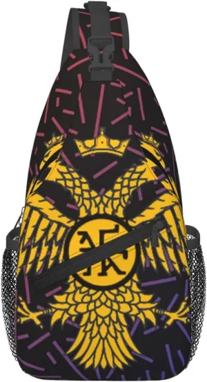 Byzantine Eagle A-rmy Crossbody Backpack Chest Shoulder Bag Lightweight One Strap Travel Hiking Daypack