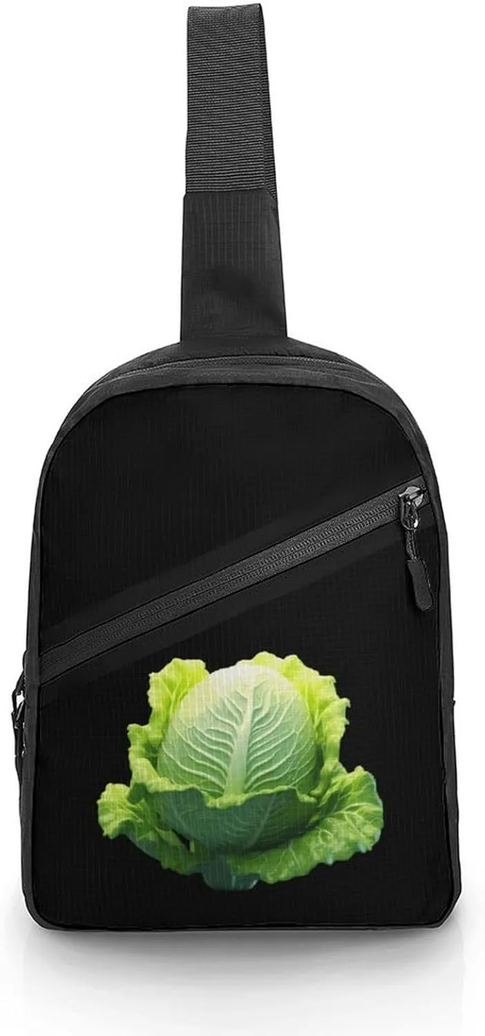 Cabbage Sling Bag for Women Crossbody Purse Multipurpose Chest Bag Travel Shoulder Backpack