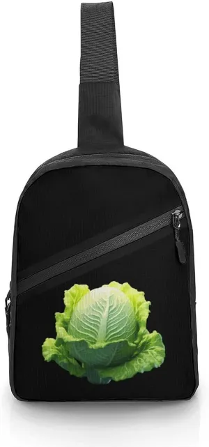 Cabbage Sling Bag for Women Crossbody Purse Multipurpose Chest Bag Travel Shoulder Backpack